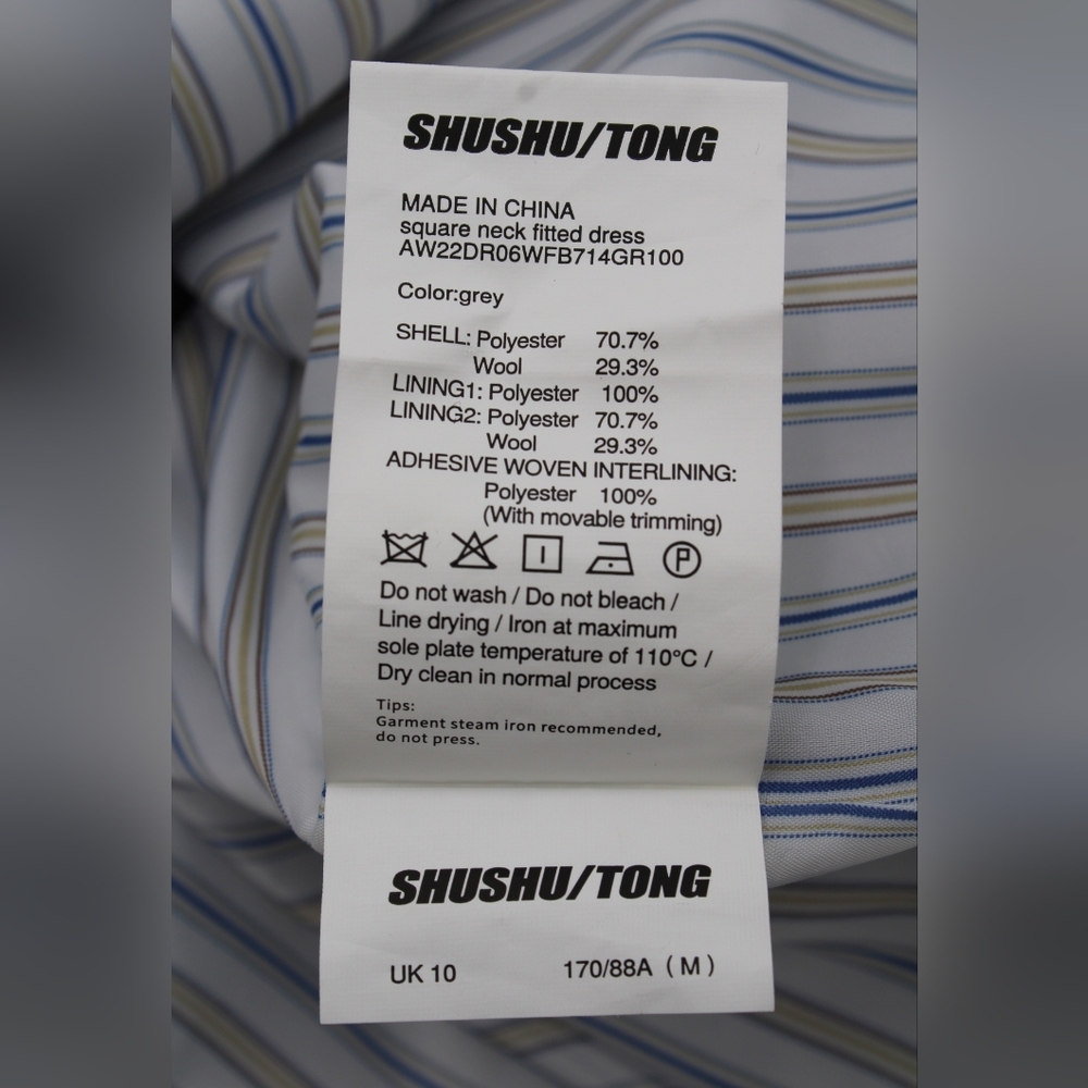 Shushu/Tong Grey Midi Dress NWT UK 10 / US 9–10 Lace Beaded Bow Satin Lined - Picture 10 of 13